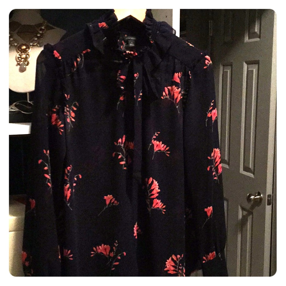 Ruffled Ann Taylor Button Down